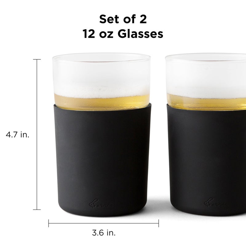 Rabbit Freezable Beer Glasses, 2 Count (Pack of 1), Black - Image 2